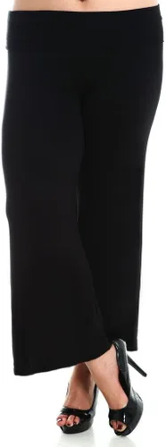 Vista 4 de Stylzoo Women's Plus Size Premium Modal Rayon Softest Ever Palazzo Solid Stretchy Knit Pants Premium Fabric