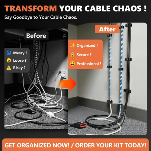 Vista 7 de 130PCS 1/2" Negro Nylon Cable Abrazaderas Set con Tornillos para Gestión de 130 unidades de 1/2 pulgada Blak