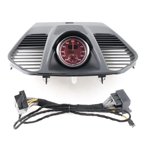Vista 9 de Cronómetro Deportivo Montado en Tablero para Porsche 911 2013-2019, Panel Negro y Reloj Negro