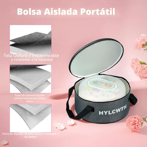 Vista 6 de Porta pasteles con tapa y asa, soporte para pasteles sin BPA con tapa para portador de pasteles redondo de 10 pulgadas con 10 tableros redondos
