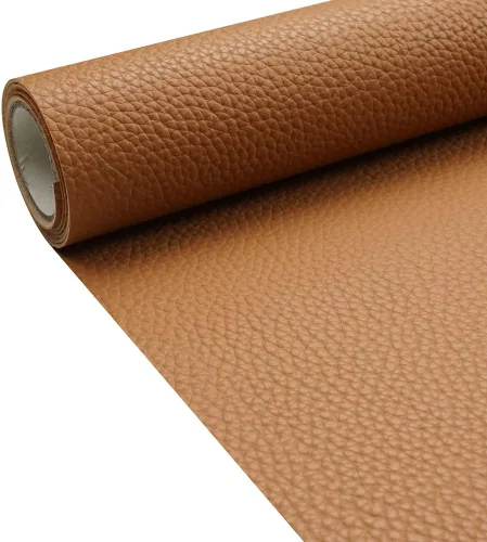 Vista 27 de Tela de cuero de imitación de textura litchi azul bebé PU 11.8x53.14 pulgadas (30x135 cm) de 1.13 mm de espesor para tapicería, manualidades