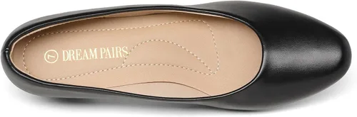 Vista 4 de Dream Pairs - Zapatos de tacón alto Mila Low Chunky para mujer
