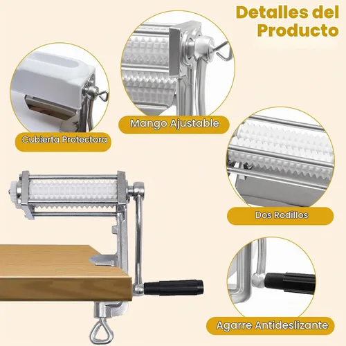 Vista 3 de Ablandador de carne manual resistente, herramienta de cocina para carne y aves de corral, herramienta de aplanado de carne, herramienta de aplanado