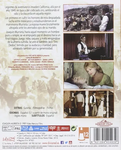 Vista 2 de Murieta ( Joaqun Murrieta ) (Blu-Ray & DVD Combo) Blu-Ray, Reg.ABC Import - Spain