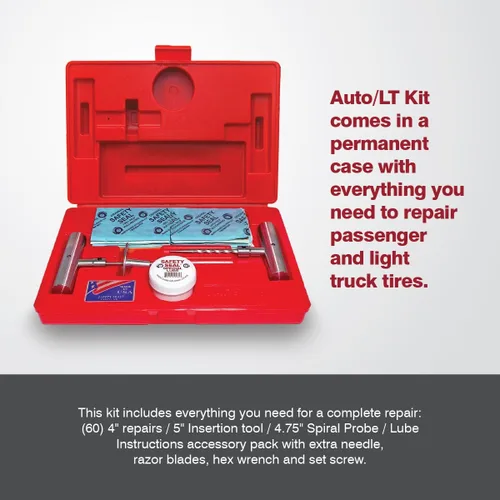 Vista 2 de Kit de reparación de llantas de alta calidad para automóviles y camionetas livianas Safety Seal, 60 reparaciones
