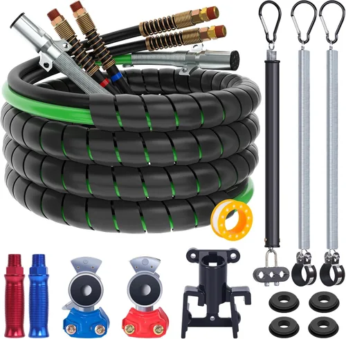 Vista 10 de CheeMuii 15FT semi camión líneas de aire kit 3-en-1 mangueras de aire