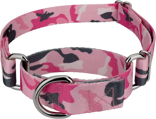 Vista 23 de Country Brook Petz - Collar de perro Martingala de camuflaje azul con diseño de camuflaje y diseños resistentes (1/2 pulgada, 2XS)