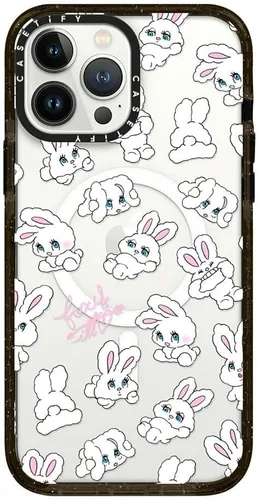 Vista 298 de CASETiFY Funda Impact para iPhone 13 [Protección contra caídas de grado militar 4X de 8.2 pies/Compatible con Magsafe] - #1 Mom - Transparente