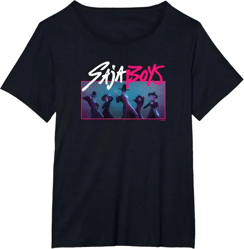 Vista 31 de Camiseta Oficial de KPop Demon Hunters Saja para Niños Negro