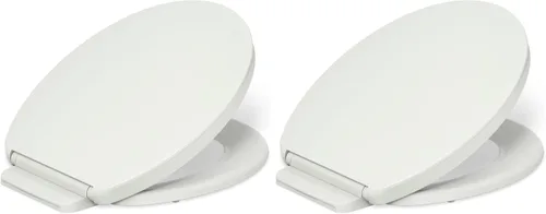 Vista 17 de KOHLER K-26801-0 Impro ReadyLatch Quiet Close Elongated Toilet Seat, White Toilet Seat, Grip-Tight Bumpers, New Home Essentials, Slam Prevention