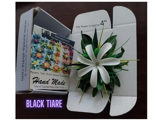 Vista 2 de Urban-n-Island - Tiare Luau hecho a mano, accesorios de flores hawaianas para el cabello, peine tropical para novias, playa, boda, diadema de flores