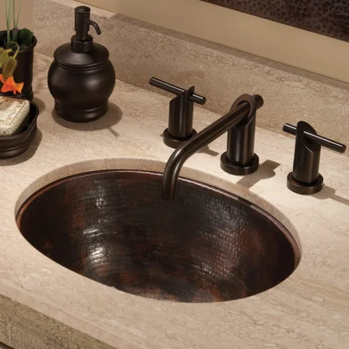 Vista 2 de Native Trails CPS248 Cameo Copper - Lavabo de baño de montaje universal, cobre antiguo
