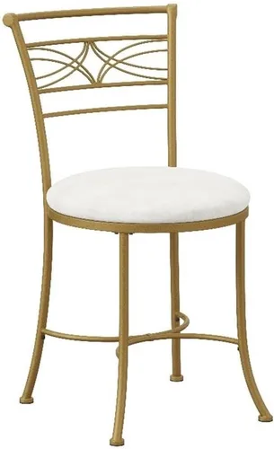 Vista 15 de Hillsdale Furniture Dutton - Taburete de tocador, cromado