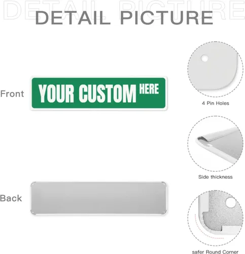 Vista 7 de Letrero de calle personalizado, letrero de metal personalizado para oficina, negocios, lugar de trabajo, hogar, bar, interior/exterior con logotipo
