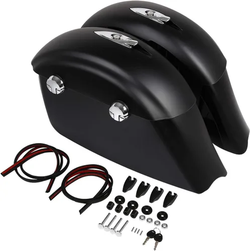 Vista 21 de TCT-MOTORPARTS Alforjas duras para Indian Chieftain Dark Horse Limited 2019-2023 gris acero