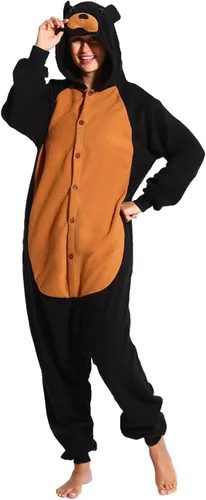 Vista 2 de Mameluco de oso para adultos, pijama de una sola pieza, para cosplay, ropa de dormir de animales, disfraz para mujeres y hombres