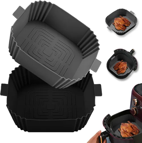 Vista 16 de LYHOLKEER Forros de silicona para freidora de aire Chefman de 6 cuartos de galón, Instant Pot Vortex Plus 6QT XL, 1 cesta cuadrada de silicona