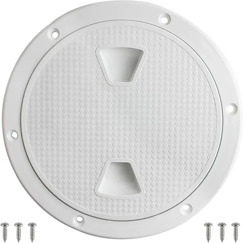 Vista 8 de Placas de cubierta para barcos, escotilla de barco de 4 pulgadas/6 pulgadas, escotilla de inspección circular antideslizante con cubierta