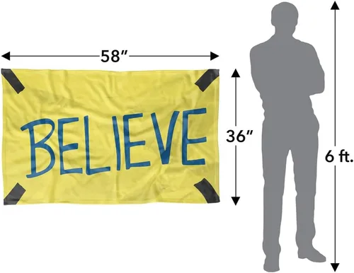 Vista 4 de LOGOVISION Ted Lasso, manta de forro polar Believe Poster de 36 x 58 pulgadas