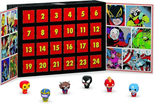Vista 2 de Calendario de adviento Funko: 80 aniversario de Marvel, 24 piezas