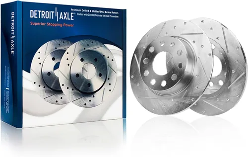Vista 201 de Detroit Axle - Rotores de freno delantero para 04-13 Mazda 3 Rotores de frenos de disco 06-15 Mazda 5 Reemplazo: Rotor regular delantero de 11.81