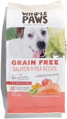 Vista 5 de Whole Paws, Alimento seco para perros sin granos, receta de pollo y garbanzo, mejorada con fibra y prebióticos, 4 libras (paquete de 2)