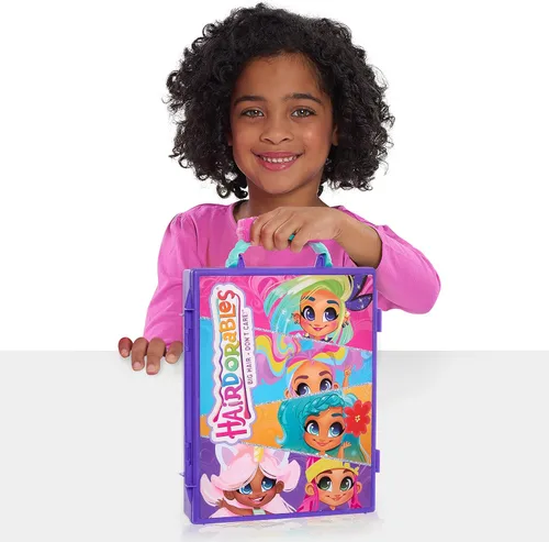 Vista 3 de Hairdorables Estuche de almacenamiento, almacena y lleva hasta 6 muñecas de Hairdorables (no incluidas), juguetes para niños a partir de 3 años