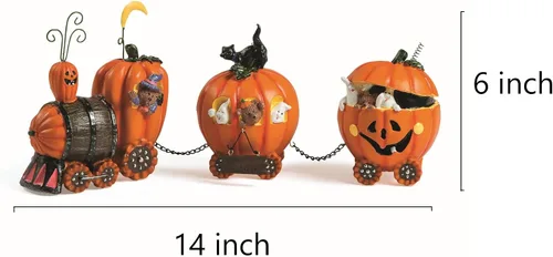 Vista 4 de Accesorios decorativos. The Pumpkin Express Train, trencito de calabazas x1.