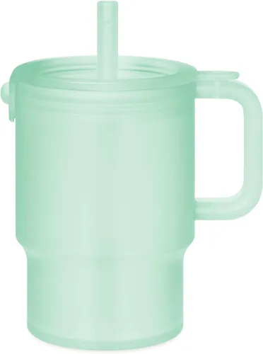 Vista 10 de Olababy Vaso de silicona para niños pequeños con asa y pajita, arándano, 11 Azul (Arándano)