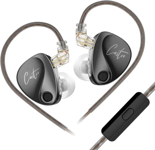 Vista 3 de KZ EDX PRO - Auriculares con cable IEM, auriculares estéreo de alta fidelidad con 1DD nuevo controlador dinámico de 0.394 in con cancelación