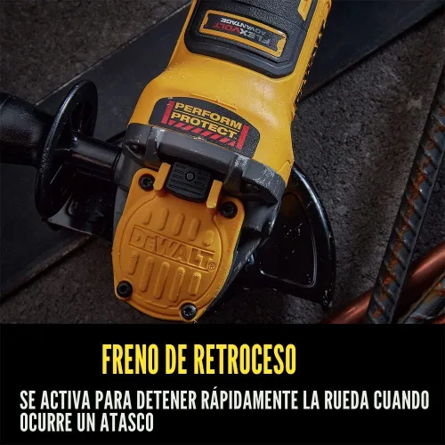 Vista 9 de DEWALT FLEXVOLT ADVANTAGE 20V MAX* Amoladora angular, interruptor de paleta, 4-1/2 pulgadas a 5 pulgadas, solo herramienta (DCG416B) 4-1/2