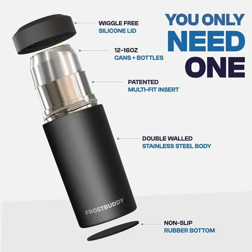 Vista 4 de Frost Buddy Enfriador universal de latas, se adapta a 12 y 16 onzas