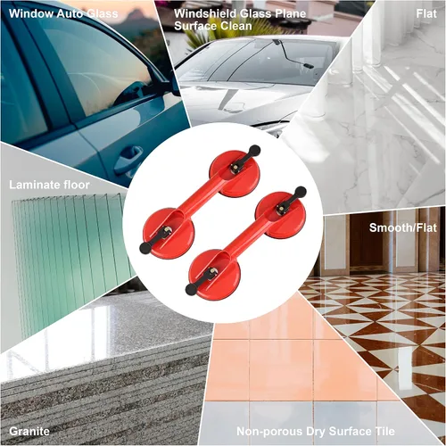 Vista 6 de Olympia Tools - Ventosas de vidrio de plástico resistente con mango de placa de vacío para levantar grandes azulejos/Ventosa de elevación