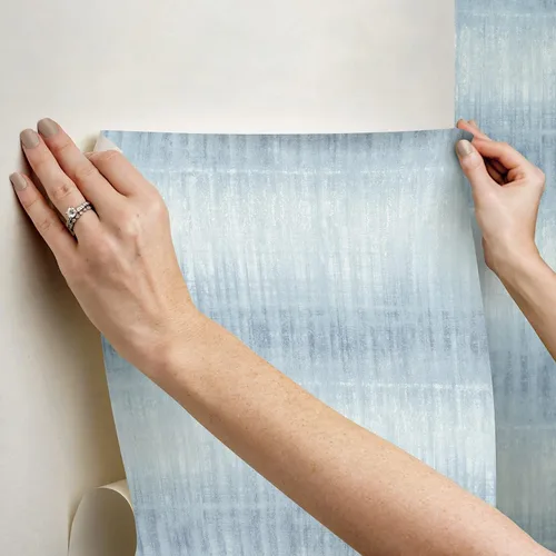 Vista 8 de WallPops! Papel pintado azul de Santuario para despegar y pegar