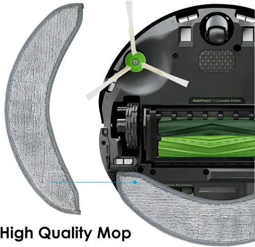 Vista 3 de Paquete de 4 almohadillas de repuesto para Irobot J7+ Combo Robótico Reutilizable Piso Duro Paño Expert Wet Reemplazo de microfibra suave Pad