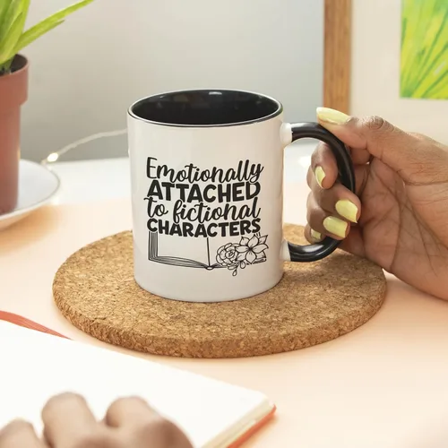 Vista 5 de YouNique Designs Taza para amantes de los libros, 11 onzas, artículos Bookish, taza del club de libros, taza de café de ratón de biblioteca, taza
