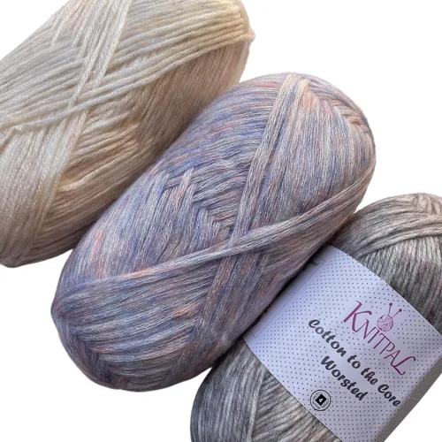 Vista 15 de Hilo de estambre de algodón puro para crochet de Cotton to The Core, paquete de 3 (598,6 metros / 300 g), patrones gratis, apto para principiantes