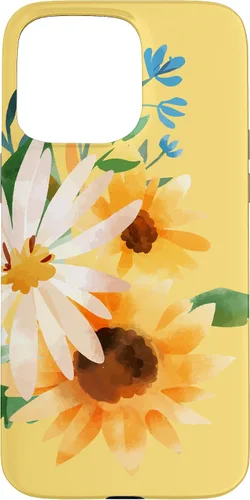 Vista 28 de iPhone 16 Yellow Sunflower Vintage Flower Petals Case