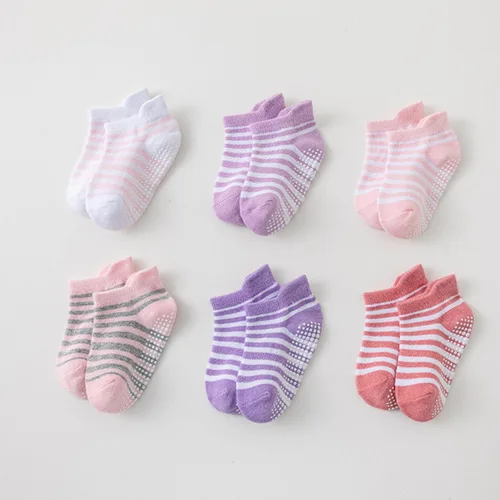 Vista 5 de Calcetines antideslizantes de algodón para bebés y niñas de 1 a 5 años