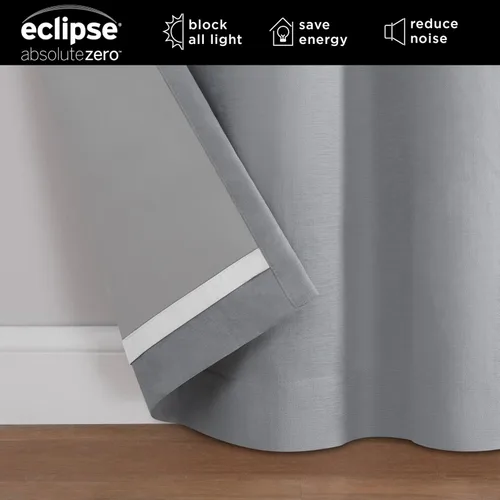 Vista 3 de Eclipse Dutchess - Cortinas 100% opacas con ojales, cortinas de ventana con aislamiento térmico para sala de estar, dormitorio o sala de prensa