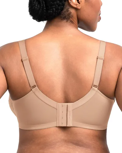 Vista 3 de HSIA Sujetadores minimizadores para mujer Enchante Lace Underwire Bra para Beige almendra