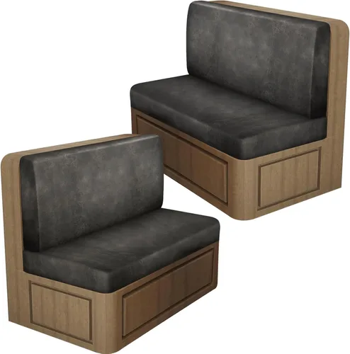 Vista 44 de ANARACHON Fundas de cojín elásticas con aspecto de cuero para caravana, fundas de cojín para asiento de cabina de caravana