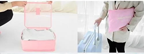Vista 5 de 6 bolsas de almacenamiento de viaje para ropa cajas de embalaje bolsa organizadora de equipaje 6Pink