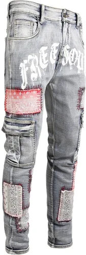 Vista 196 de Enrica Pantalones vaqueros estampados casuales para hombre