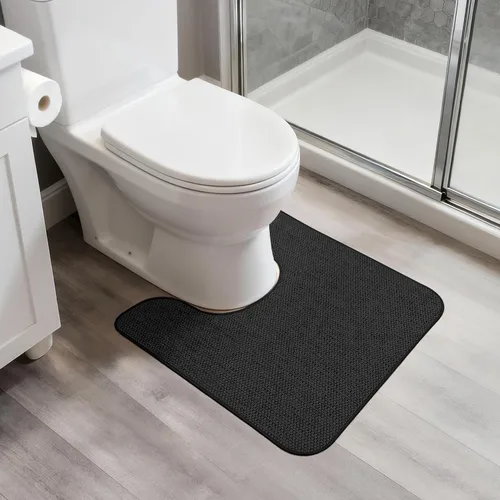Vista 71 de Tapete de baño ultrafino, con base de goma, antideslizante, secado rápido, lavable a máquina, pelo bajo, absorbente, para ducha exterior, fregadero