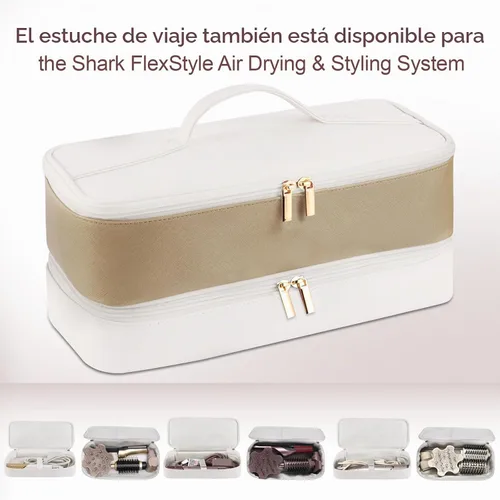 Vista 6 de Estuche de viaje de doble capa para Shark Flex Fusion/Glam Ceramic blanco dorado