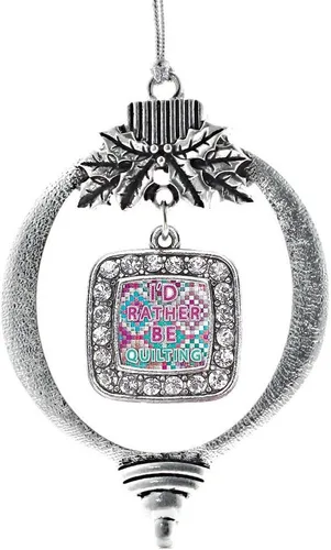 Vista 188 de Inspired Silver - Bon Voyage Cruise Ship Charm Ornamento – Adornos navideños cuadrados de plata con joyas de circonita cúbica