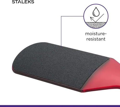 Vista 5 de STALEKS PRO Expert 10 Tipo 2 - Lima de pie de plástico (grano 80/120), herramienta ergonómica de pedicura de doble cara para callos y piel