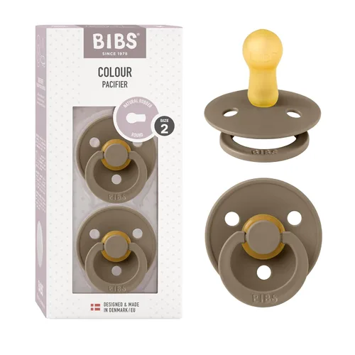 Vista 158 de BIBS - Paquete de 2 chupetes para bebés, goma natural libre de bisfenol A, hechos en Dinamarca, colección Colour, para bebés de 18+ meses, azul bebé