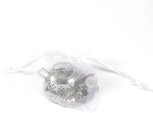 Vista 8 de Infusor de té en forma de tetera, colador de té ultra fino, filtro difusor de filtro de acero inoxidable para tazas de té de grano de hojas sueltas